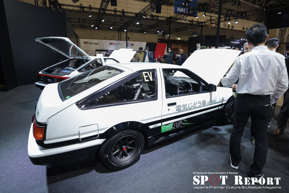 The Toyota AE86 EV Concept swaps its petrol engine for an electric motor